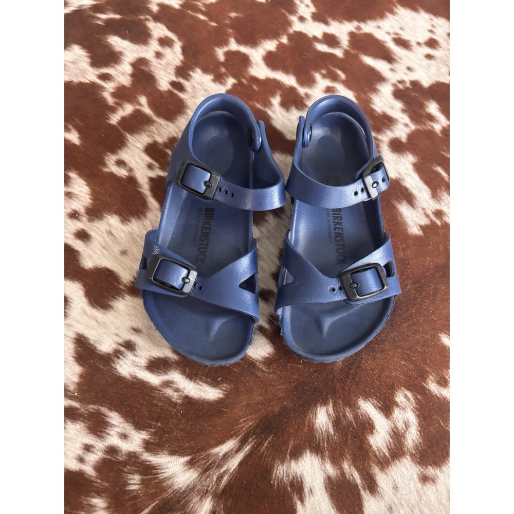 Birkenstock Rio Unisex Kids Blue Strappy Buckle‎ Sandals US 10 28 - Picture 2 of 4